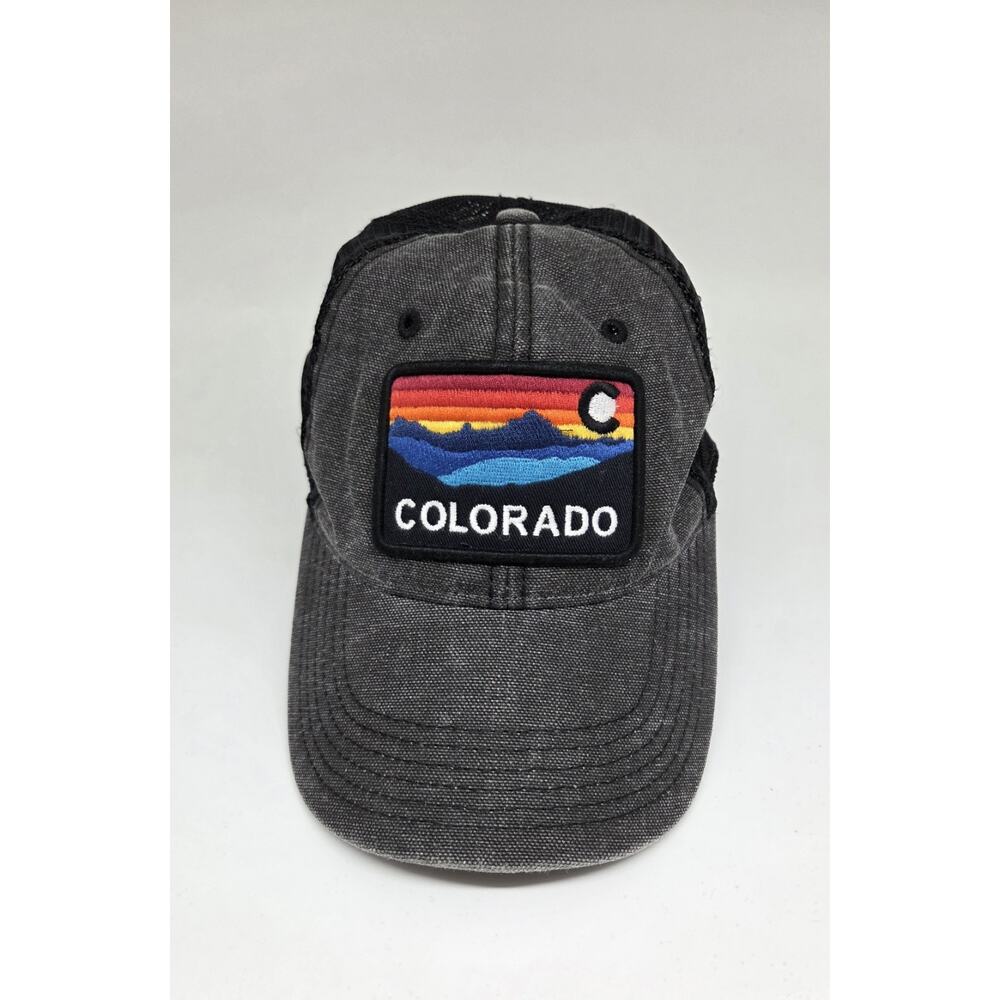 Colorado Legacy Snap Back Trucker Hat Black With Patch Unisex OS